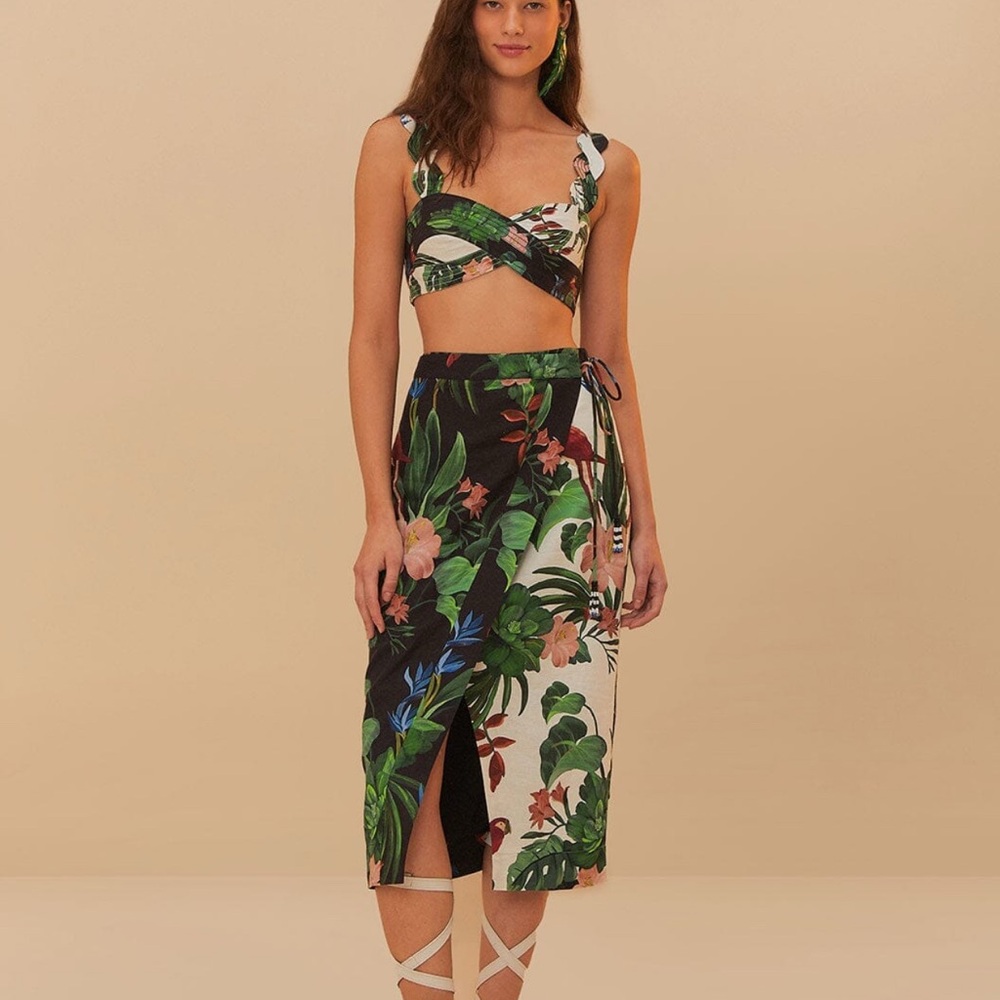 FARM Rio Black and White Skirt